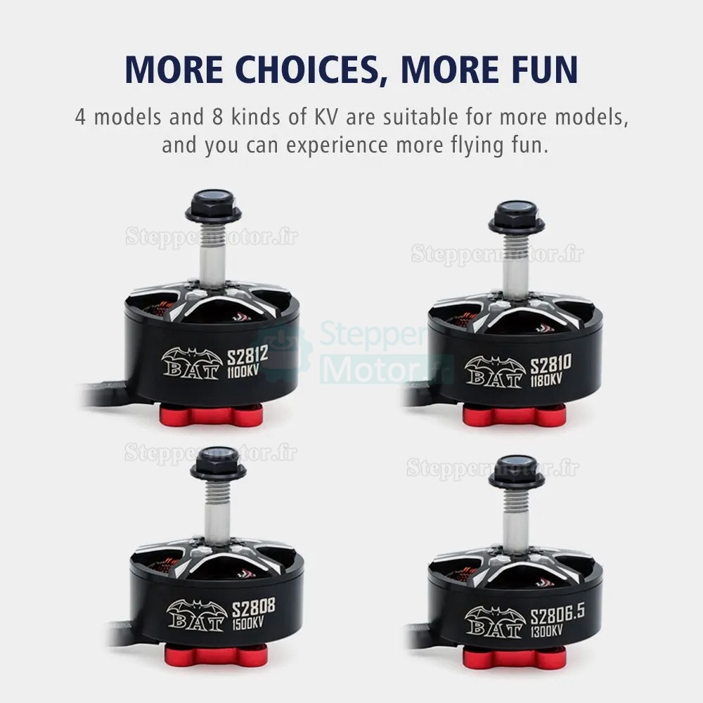 Moteur brushless drone Surpass Hobby S2806.5 1300KV /1700KV (hélice compatible HQ7x3.5 /HQ6x4 x3 Prop)